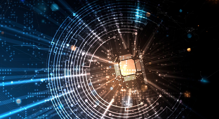 abstract circuit board futuristic technology processing backgrou