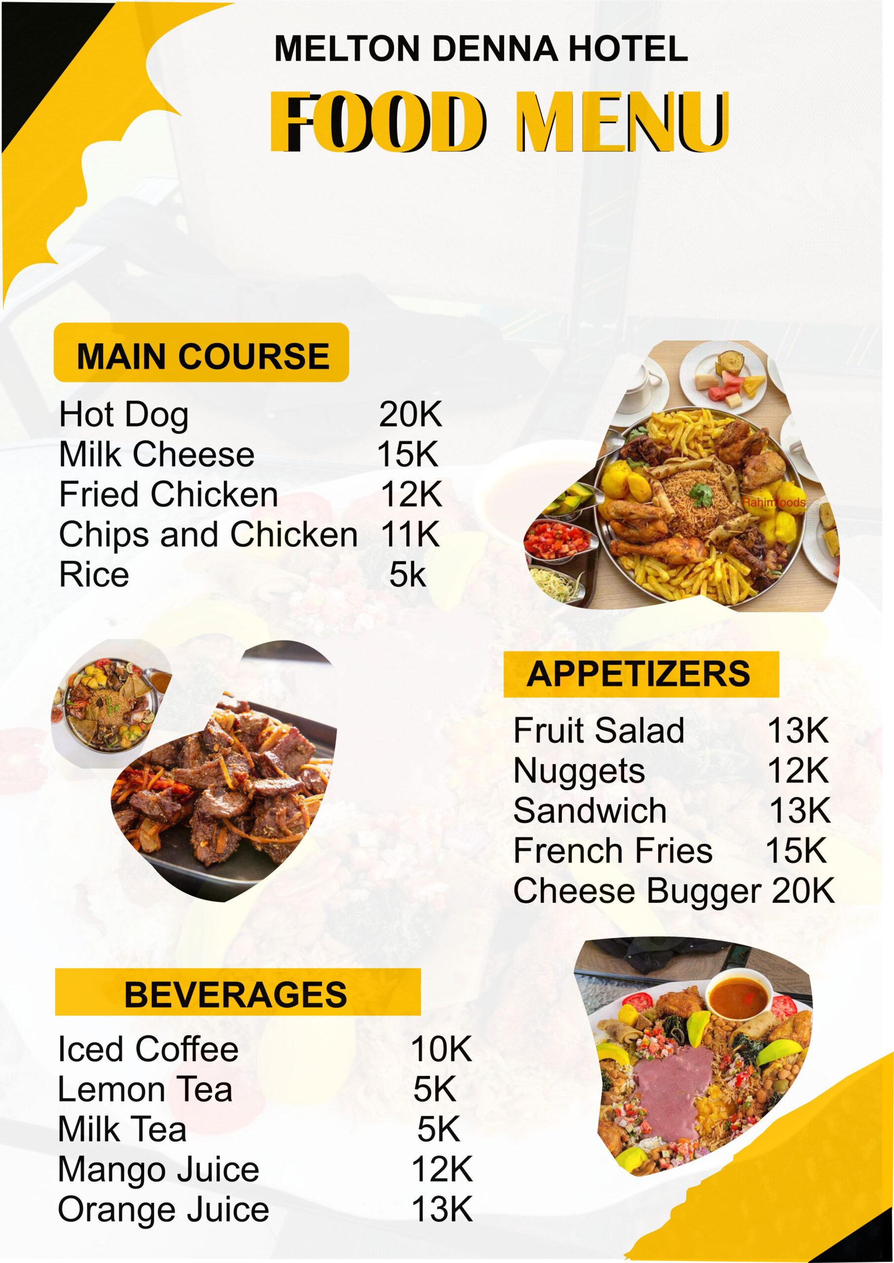 my menu